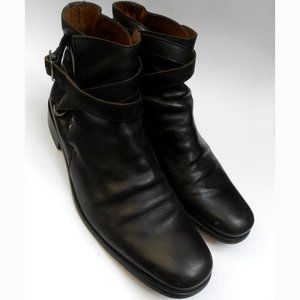Vintage John Varvatos Black Leather Biker Boots Size 11